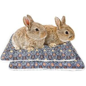 2 Pcs Guinea Pig Bed Mat Washable, Rabbit Winter Bed Pad for Indoor, Warm Bed